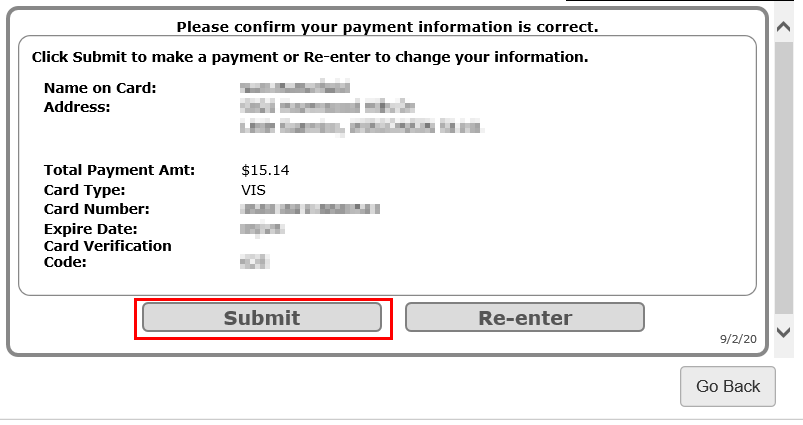 PayNow Submit Payment